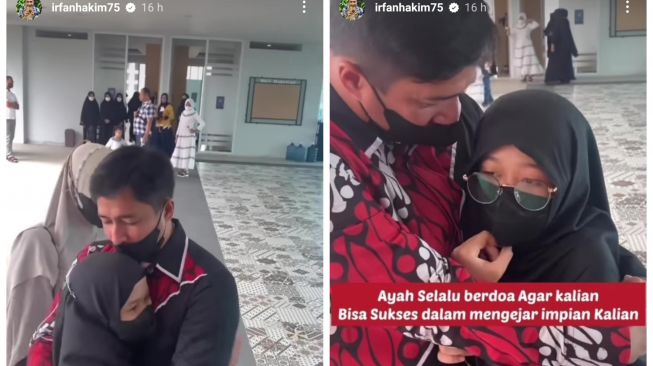 Penuh Haru, Irfan Hakim Antar Putri Kembarnya ke Pondok Pesantren