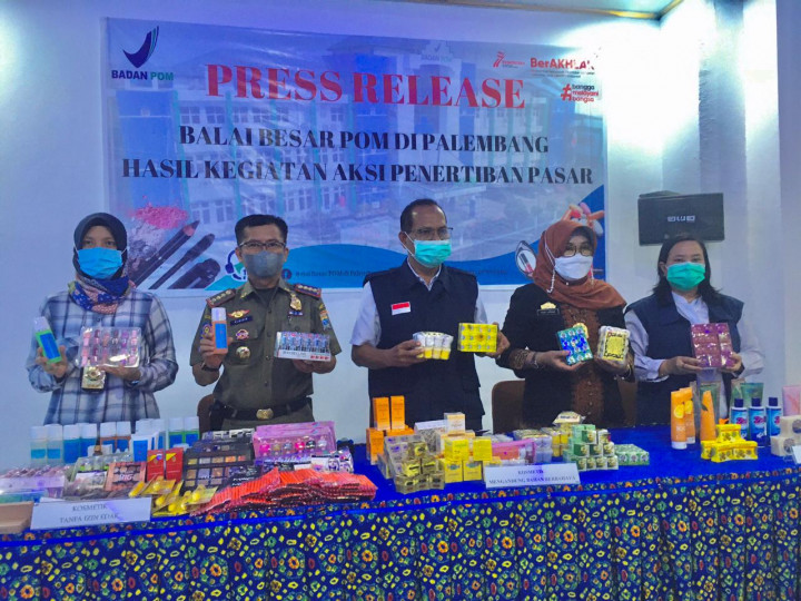 7.536 Kosmetik Ilegal Berbahaya di Sumsel Disita