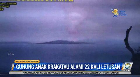 Gunung Anak Krakatau Mengalami 22 kali Letusan Sepekan Terakhir