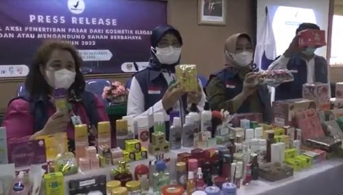 BBPOM Surabaya Sita Kosmetik Berbahaya Senilai Rp6,7 Miliar