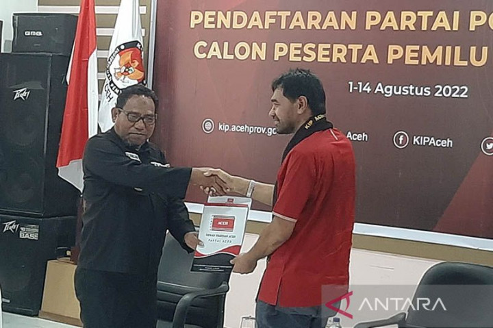 Partai Aceh Parpol Lokal Pertama Calon Peserta Pemilu 2024