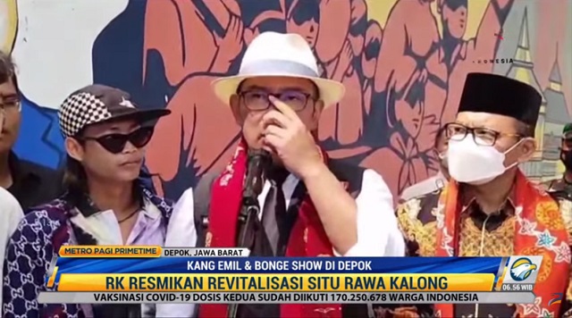 Resmikan Situ Rawa Kalong, Kang Emil Ajak Bonge <i>Fashion Show</i> di Depok