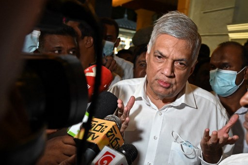 Presiden Sri Lanka Ranil Wickremesinghe. FOTO: AFP