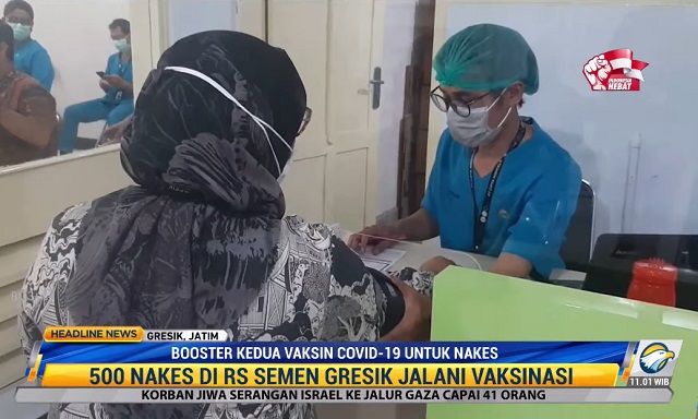 Vaksinasi Booster Kedua Menyasar 9.000 Nakes di Gresik