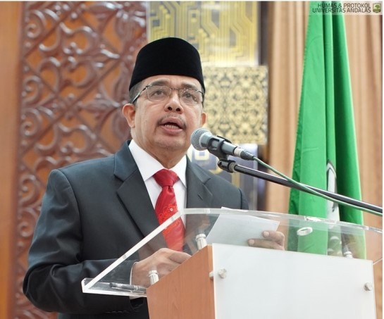 Rektor Universitas Andalas (Unand) Yuliandri. DOK Unand