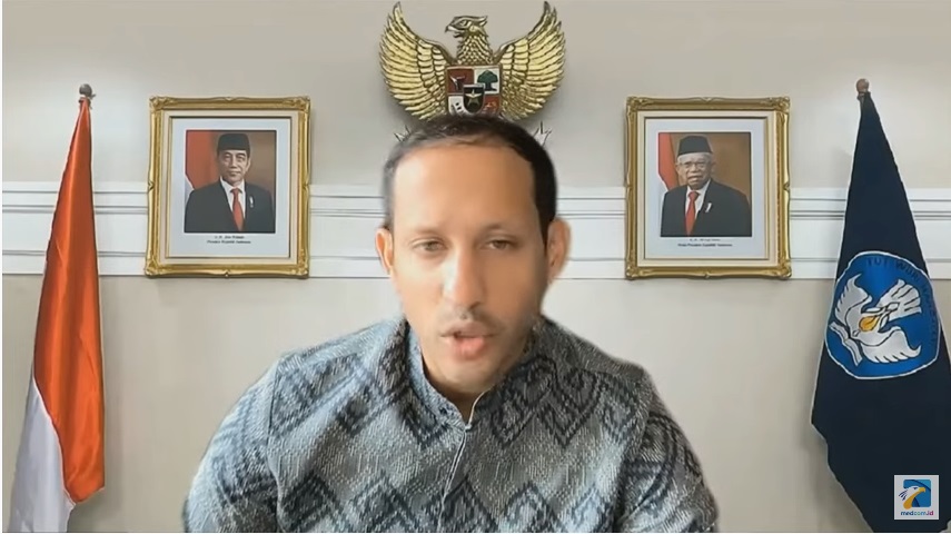 Mendikbudristek Nadiem Makarim. YouTube Medcom.id