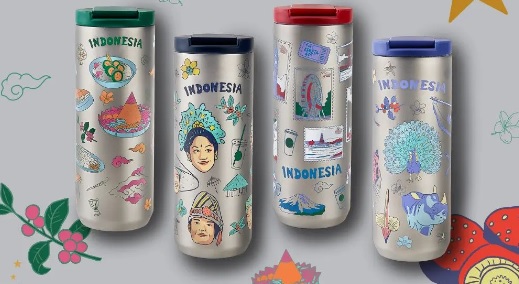 Koleksi Merchandise Starbucks Edisi HUT ke-77 RI. (Foto: @starbucksindonesia)