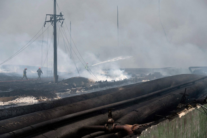 Api di Depot BBM Kuba Berhasil Dikendalikan