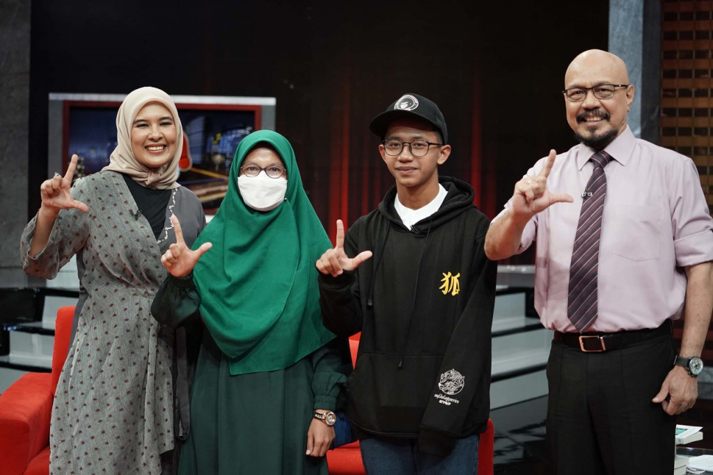 Najeela Shihab di acara Kick Andy (Foto: dok. metro tv)