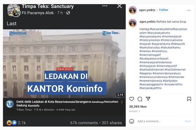 [Cek Fakta] Beredar Gambar Perlihatkan Ledakan yang Menghancurkan Gedung Kominfo? Cek Faktanya