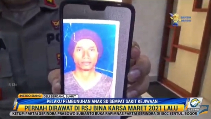 Pelaku Pembunuhan Anak SD di Deli Serdang Sempat Mengidap Skizofrenia