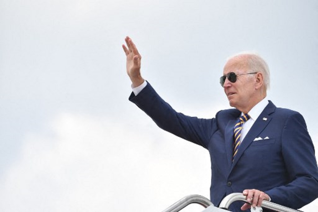 Presiden AS Joe Biden saat berada di Maryland, 10 Agustus 2022. (Nicholas Kamm / AFP)