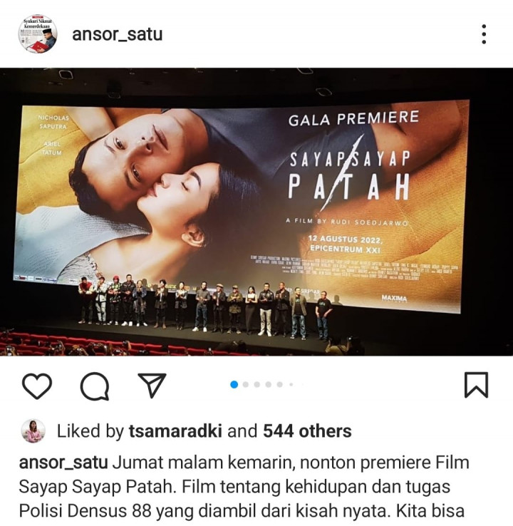 Saksikan Premier Film Sayap Sayap Patah, Menag: Film Menginspirasi dan Layak Tonton
