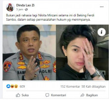 [Cek Fakta] Benarkah Ferdy Sambo Backing Nikita Mirzani? Ini Faktanya