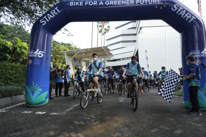 Rayakan 45 Tahun Kemitraan ASEAN-UE, Kompetisi Virtual Bike45Ride Diselenggarakan