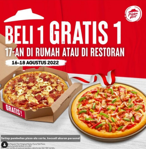 Promo Hari Kemerdekaan di Pizza Hut. Instagram pizzahut.indonesia?