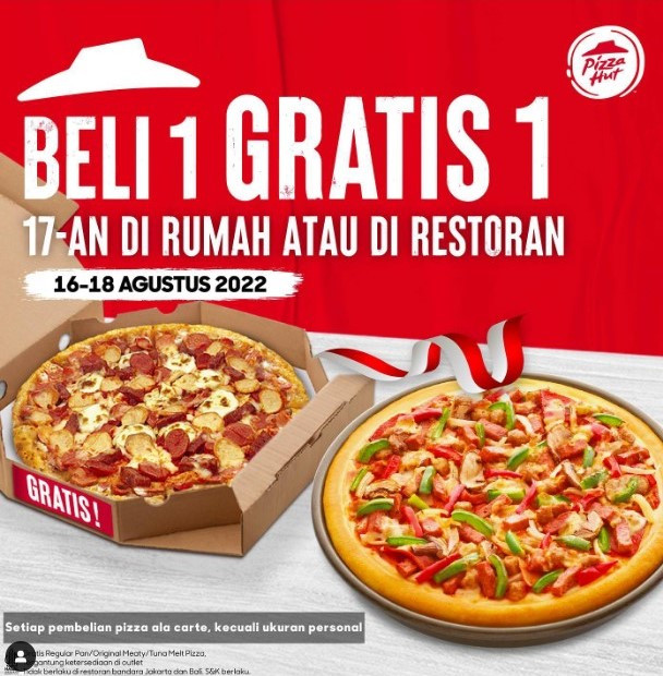 7 Promo Hari Kemerdekaan 2022, dari Pizza Hut hingga JCo