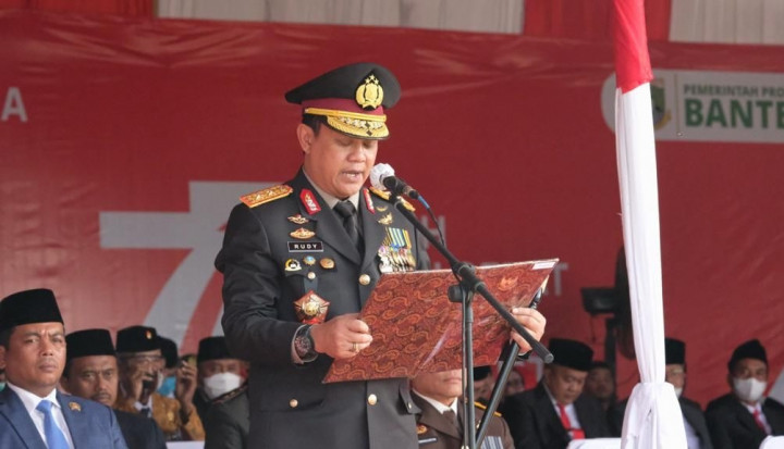 Kapolda Pimpin Pembacaan Teks Pancasila di Upacara HUT ke-77 RI di Banten