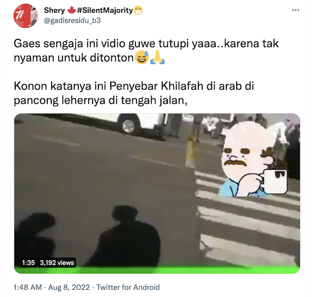 [Cek Fakta] Beredar Video Eksekusi Mati Penyebar Khilafah di Arab Saudi? Begini Faktanya
