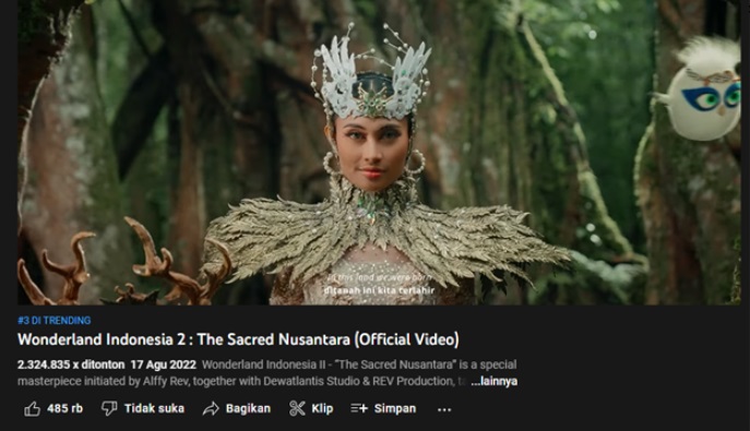 Karya Alffy Rev untuk HUT ke-77 RI, Wonderland Indonesia 2 Tuai Pujian