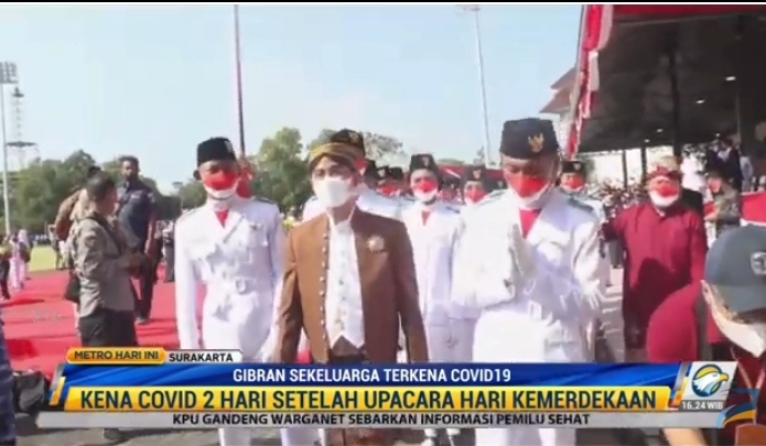 Gibran Sekeluarga Positif Covid-19 Usai Upacara HUT RI ke-77