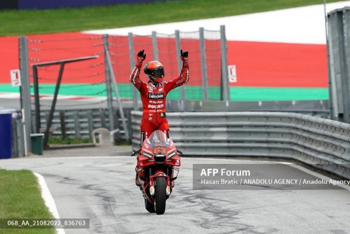 MotoGP Austria: Bagnaia Juara, Bastianini Kecewa