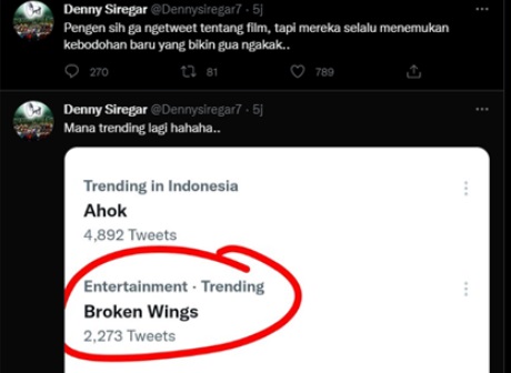 Film Sayap Sayap Patah Dituduh Plagiat Film India, Denny Siregar: Kebodohan Baru Film Sayap Sayap Patah Dituduh Plagiat Film India, Denny Siregar: Kebodohan Baru