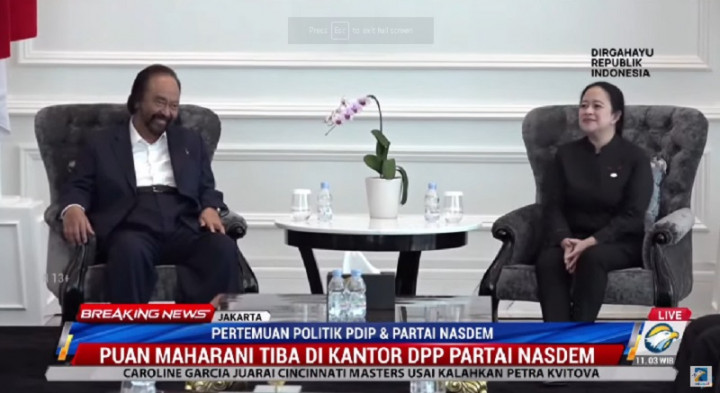 Surya Paloh Sambut Puan dengan Pelukan