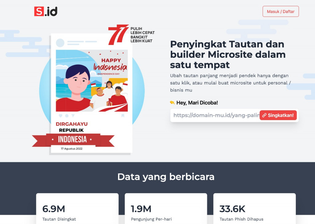 Penyingkat tautan s.id