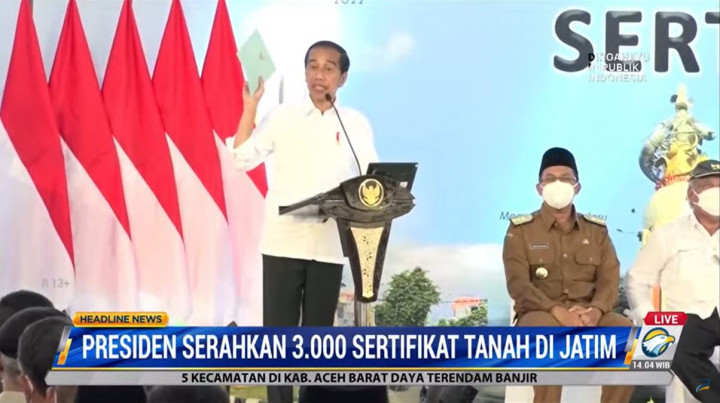 Jokowi Bagikan 3.000 Sertifikat, Masih Ada Jutaan Bidang Tanah yang Belum
