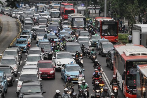 Ilustrasi macet Jakarta/Media Indonesia/Pius Erlangga.