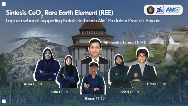 Mahasiswa UB Tawarkan Inovasi Pemurnian <i>Cerium</i> Lumpur Lapindo Sebagai Katalis