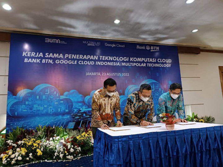 Genjot Inovasi Layanan, BTN Gandeng Google Cloud Indonesia dan Multipolar Technology