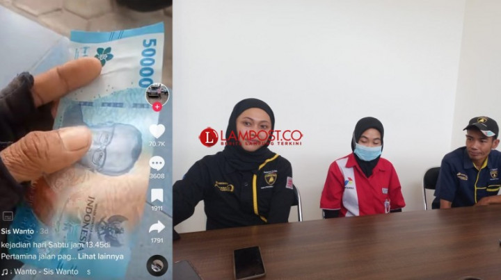 Viral, Pecahan Rupiah Baru Ditolak SPBU di Bandar Lampung