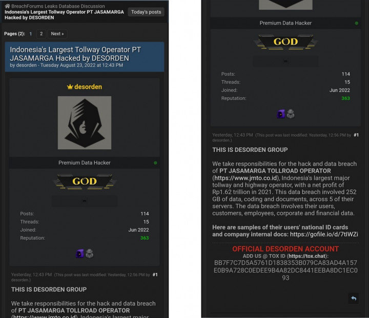 Giliran Jasa Marga Alami Dugaan Kebocoran Data