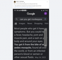 [Cek Fakta] Cacar Monyet Bisa Ditularkan Lewat Gigitan Nyamuk? Cek Dulu Faktanya