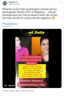 [Cek Fakta] Rekaman Suara Pemicu Pertengkaran Ferdy Sambo dan Istri? Ini Faktanya