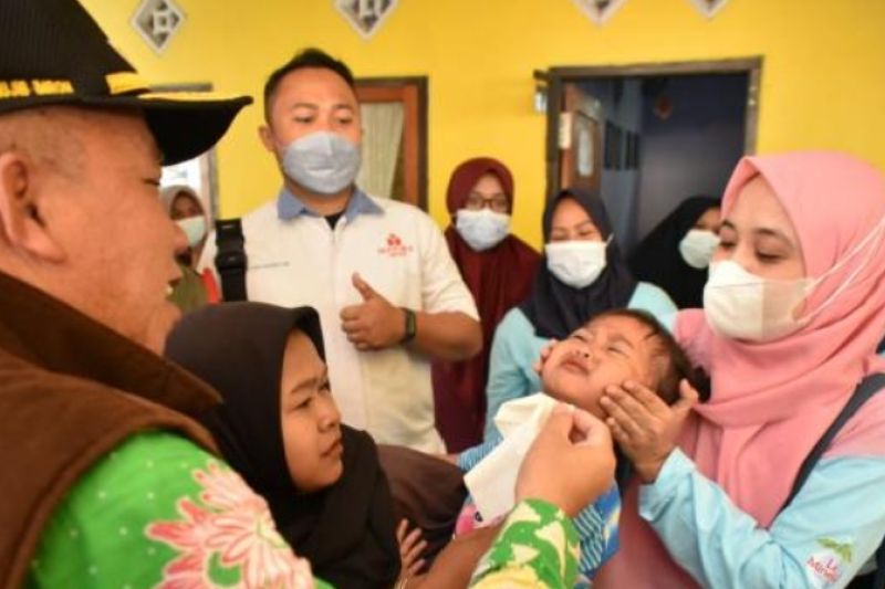 Pelaksanaan posyandu akbar di Kabupaten Pasuruan Jawa Timur. ANTARA/ HO Pemkab Pasuruan