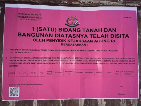 Penyidik Kejagung Sita Lagi Aset Surya Darmadi