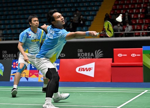 Mohammad Ahsan/Hendra Setiawan. (Jung Yeon-je / AFP)