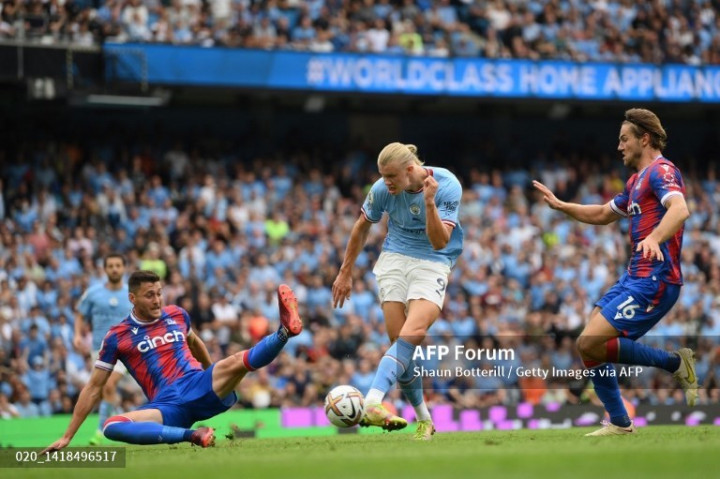 Hattrick Haaland Bantu Manchester City Bangkit Jungkalkan Crystal Palace