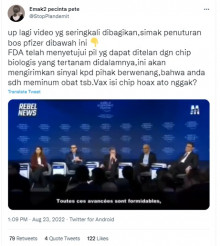 [Cek Fakta] Benarkah Bos Pfizer Sebut FDA Setujui Vaksin Isi Chip? Ini Faktanya
