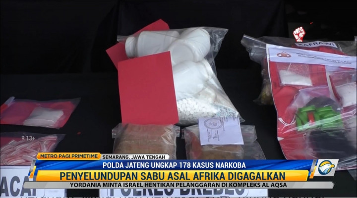 Polda Jateng Ungkap 178 Kasus Narkoba dalam Sebulan
