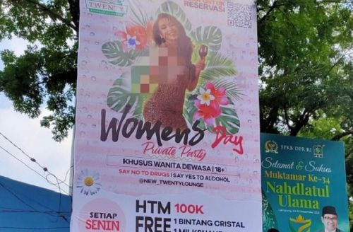 Pemilik Baliho Ajakan Pesta Miras Khusus Perempuan Didenda Rp10 Juta