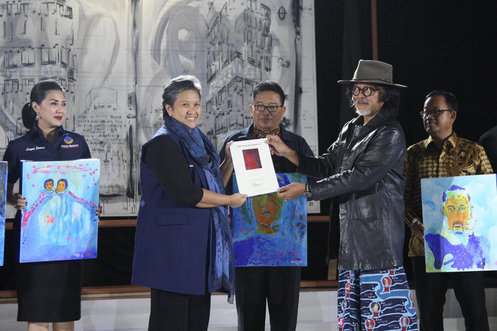 Lukisan 60 Tahun Sujiwo Tejo Dipamerkan di Gelaran Harmoni Budaya NasDem