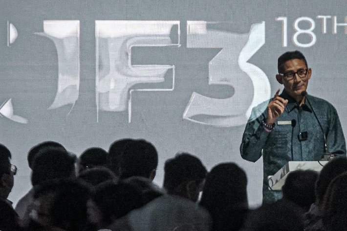 Menparekraf Sandiaga Uno saat menghadiri pembukaan JF3 2022 (Foto: Kemenparekraf)