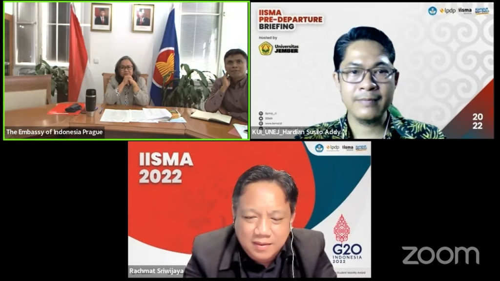 Pre-Departure Briefing IISMA 20 mahasiswa sebelum diberangkatkan ke Republik Ceko. Foto: Ditjen Dikti
