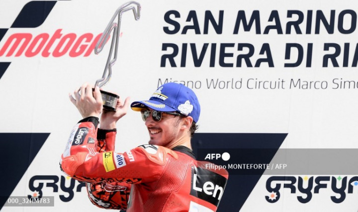 MotoGP San Marino: Bagnaia Juara Sambil Cetak Sejarah