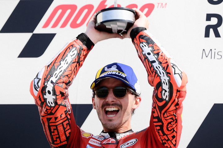 Selebrasi Bagnaia Usai Juara MotoGP San Marino 2022