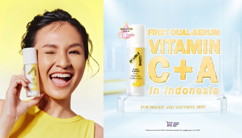 Double Shot! C Day A Night Deep Brightening Double Serum mampu memberikan manfaat kulit cerah yang merata dan kulit halus tampak lebih muda dalam satu produk (Foto:Dok)